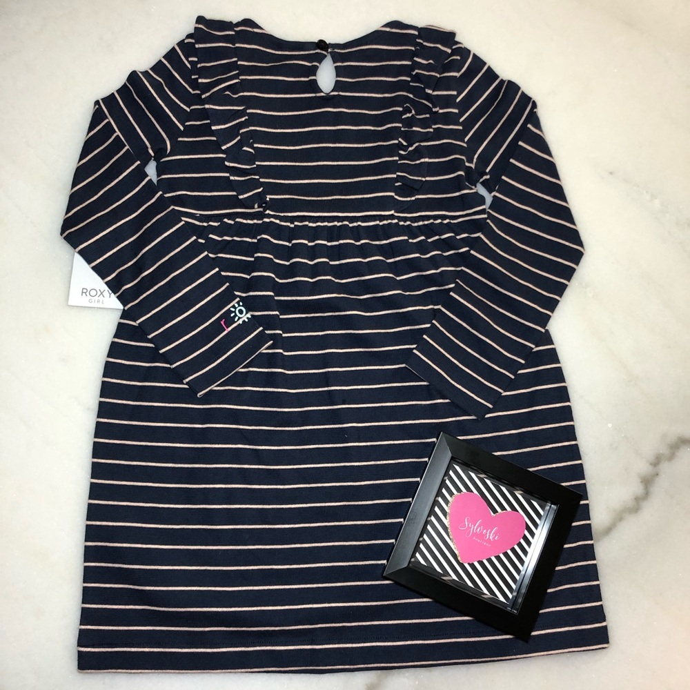 🆕Roxy Girls' Ocean Road Long Sleeve Knit Dress - Picture 5 of 5